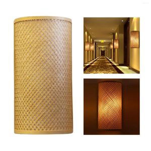 Lampa ścienna styl sconey światła światła bambusowe elementy wystroju domu światło do wiejskiego salonu bar kuchenny e27 baza