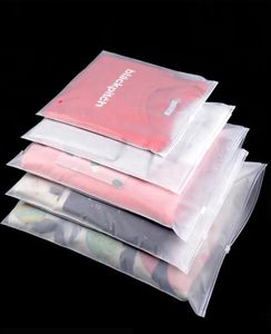 50st Highend tjock plastförvaringspåse Matt Clear Zipper tätning Travlor Pålar Dragkedja Ventil Slidförsegling Packing Pouch Cosmetic Clot3935170