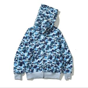 Bapestar Hoodie Designer Mens-Zip-Up Hoodie Full Shark Hoodies Камуфляж Bapestar Koodie Kids Soft Man Женский свитер с длинным рукавом.