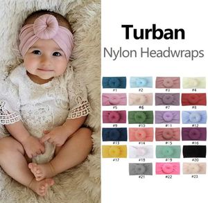 Mode Baby Turban Nylon Headwrap Super weicher Ball Böhmen Haarzubehör Kinder Kinder Stirnbänder 159 cm gemischt9049042