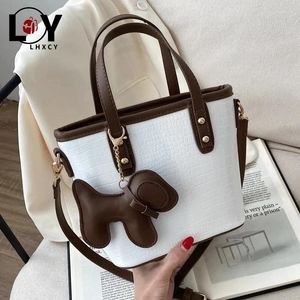 Bolsas de ombro lhxcy de alta qualidade em couro de crocodilo de crocodilo crossbody bolsa de cachorro decoração bolsas e bolsas de capacidade viajar