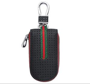 Portafogli Design Famoso Design Genuina Porta di tasti di mucca in pelle per auto con cerniera con cerniera portafoglio organizzatore di custodie della catena di custodia