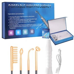 High Frequency Machine Electrotherapy Wand Glass Tube Skin Tightening Device Beauty Products Anti Wrinkle Face Clean 240407