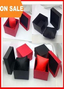 Moda İzleme Kutuları Siyah Kırmızı Kağıt Kare Saat Kılıfı Yastık Takı Ekran Kutusu Depolama Kutusu Damla Gemi3280087