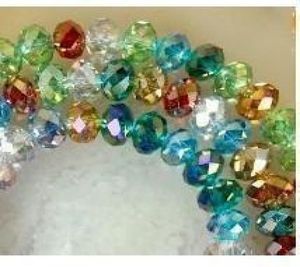 700pc Multicolor Rovski Crystal Beads 6x8mm0123456789388482