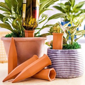 4PCS Automatic Plant Dripper Terracotta Seepage Device Drip Irrigation System Potted Water Self-watering Watering Can Spikes 240411