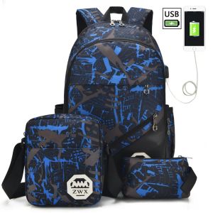 Bags Girls Rucksäcke 3 Stück Sets Schultaschen große Tasche für Teenager Kinder Rucksack Big Boy Rucksack Mittelschule Mittelschüler