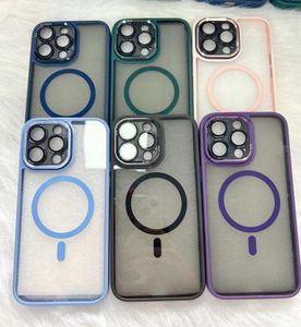 Strong Magnetic Clear Hard Phone Case for iPhone 15 14 13 12 11 Pro Max