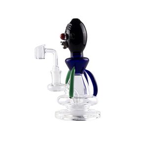 Headshop666 GB029 Glass Water Bong About 18.5cm Height Dab Rig Smoking Pipe Bubbler Water Bongs 14mm Male Dome Bowl Quartz Banger Nail