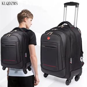 Bagagem klqdzms backpack universal saco de viagem de ombro universal 18 polegadas 22 polegadas de carrinho de carrinho de bolsa