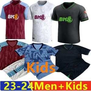 23-24Soccer Jerseys Kids Kit Home2024aston Villas Football Rish Travel Away Fans Fans Version Camisetas Mings McGinn Buendia Watkins Maillot Foot 2023