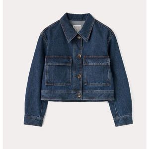 Damenjacken Neue Totes-Me Cropped Denim Jacke Mantel Dunkelblau hochwertige Drop-Lieferkleidung Kleidung Outerwear Mäntel Dhazl