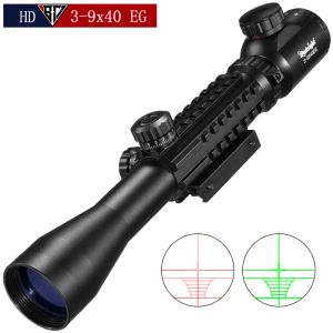 Scopes 39x40eg Optic Hunting Riflescope with Red/green Illuminated for Air Rifle Optics Hunting Sniper Scopes Sight W/pair 21