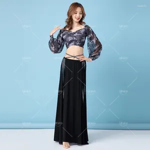 Model di abbigliamento da palcoscenico Dance Top Dance Top Long Skirt Set Set Women Custice Custome