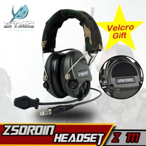 Tillbehör Ztac Airsoft Element Z Tactical Military Headset Soffair Peltor Sordin Earphone för att skjuta Arsoft IPSC -jakt hörlurar