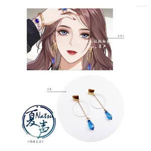 Dangle Küpeler Anime Parlak Yıldız Yolu Chuxia Darklar Kulak Yüzük Cosplay Prop