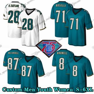 Anpassad S-6XL 75th Throwback 28 Fredtaylor Football Jerseys 71 Tonyboselli 1997 Keenan 87MCCardell 32 Mauricejones-Drew 8 Markbrunell Stitched Jersey