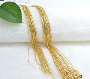 20st DIY Jewelry Making Plated 18k Gold Box Chain Exquisite Justerbar kedja Mens och kvinnors halsbandsmycken 240418