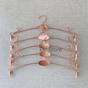 Non-Slip Underwear Hanger Creative Gold Rose Metal Hangers Clothing Store Exquisite Underpants Bra Showing Stand Th0949 s