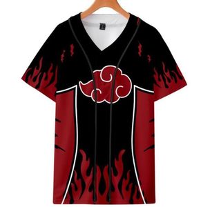 3Dアニメ野球Tシャツユニセックスヒップホップ半袖野球ジャージーuchiha uzumaki面白いtシャツコスプレコスチューム6669060