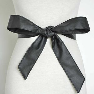 Japan South Korea long soft ribbon bow thin belt women's thin waist seal clothing with dress belt 240315