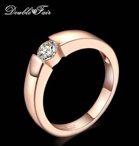 Jóias de moda Double Fair Princess Cut Stone noivado de noivado para cor de ouro rosa Mulheres39s anel Jóias DFR4006380131