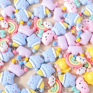 Charms 15pcs Mixed Lovely Summer Resin For Earrings Necklaces Pendants Cute Crown Sun Star Cloud Handmade Jewelry Making
