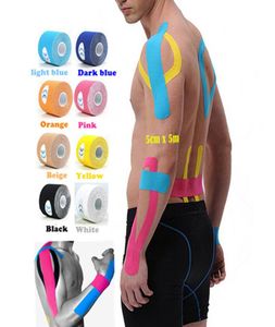 Nuovo Sports Kinesio Muscle Sticker Kinesiologia nastro in cotone elastico Adesivo Muscolo Muscolo Bange Bandage Support Fsiro Support 5cm X 7773161