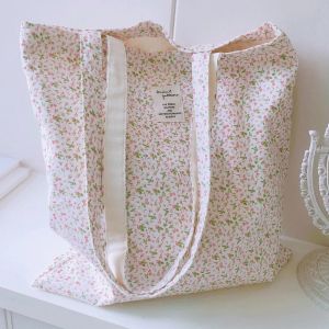 Çantalar pamuk kadınlar yiyecek için alışveriş çantası tuval büyük yeniden kullanılabilir katlanabilir alışveriş omuz çantaları kız öğrencileri kitaplar çanta çantaları