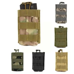 Förpackningar Molle Mag Pouch Hunting Tactical Single Rifle Magazine Pouch Open Top Bag M4 M16 5.56 .223 Kassettklipp Punch Pistol Holsters