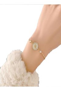 2021simple Shell and camellia link bracelet Women Fashion Elegant Jewelry2877182