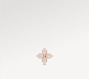 Luxury Brand Designer Rose Gold S925 Silver Diamond Flower Stud Geometric Classic Women's Crystal Rhindiamone Pearl Earrings Wedding Jewelry