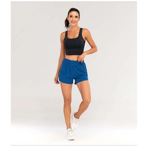 Yoga Gym Lu Lu Hot Women Shorts Hotty High Waist Atletic con fodera e tasca con zip che corre ale allenamento sciolto Shorts caldi sexy per estate traspirabili alti qualit 284