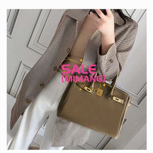 A Birknns Classic bag Women's 2024 New Bag Fashion Versatile Top Layer Cowhide Large Capacity Handheld Real Leather FQ64