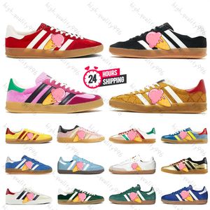 Designer Suede Casual running shoes smaba Pink Black White Solar Super Pop Pink Almost yellow Red Blue Olive green Beige men's and women's sports casual shoes