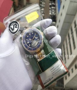 Новая супер VRF Factory Watches Blue Ceramic Bezel Men 18k Real Wrap Gold 904L Steel VR Cal 3135 Автоматическое движение 40 мм Dive Swim L8765730