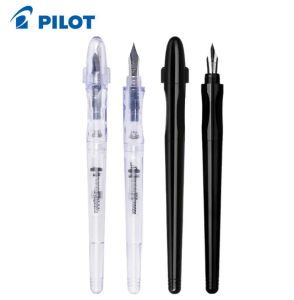 Pennor Pilot Luxury Transparent Penmanship Fountain/Calligraphy Pen Ergo Grip Extra Fin NiBClear/Black Marker Japanese Pen for Student