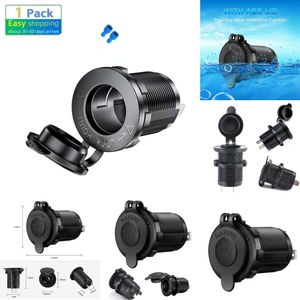 NEU-ZIGARETTER LASCHER SOCKET 12V-24V WASHINGE ADAPTER AUSGABE FÜR MARINE BOOT MOTOCLE LKW RV ATV mit Draht D5