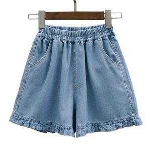 S/m/l/2xl/3xl/4xl/5xl shorts jeans básicos para mulheres jeans de verão feminina casual solto azul 240418