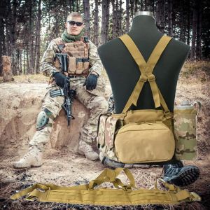 Tillbehör Molle Tactical Belt Military War Battle Belt Swat Army Midje Support Load Carrier Midjeband utomhus CS Airsoft Hunting Gear