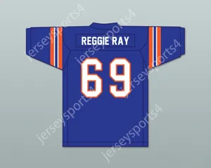 Anpassad valfri namnnummer Mens Youth/Kids Reggie Ray 69 John Hughes High School Wasps Blue Football Jersey inte en annan tonårsfilm Top Stitched S-6XL