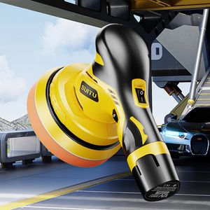 EAFC Cordless Car Polisher 12V Wireless DA Car Polering Machine Brushless Dual Action Buffer Free 2.0Ah Lithium Battery 240409