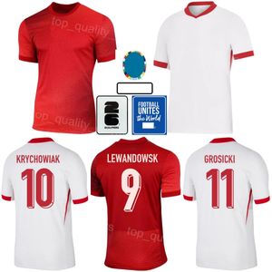 Youth Men National Team Poland Soccer Jerseys 9 LEWANDOWSKI 23 PIATEK 1 SZCZESNY 11 GROSICKI 5 BEDNAREK 10 ZIELINSKI 18 BERESZYNSKI 24-25 Euro Cup Football Shirt Kits