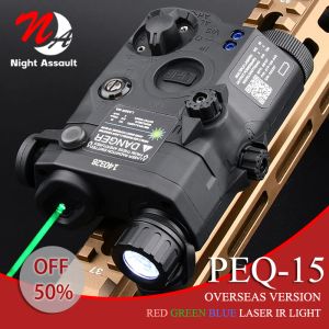 Scopes Tactical PEQ15 Красная зеленая синяя точка IR Light Laser Airsoft Нейлон Пек Оружие Оружие Оружейное оружие аксессуары разведки подходят для Picatinny Rail