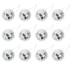 Estatuetas decorativas 12 PCs Disco Reflexive Ball Decorações de Natal