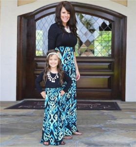 Mother Daughter Dresses Plus Size Long Short Sleeve Striped Family Matching Clothes Cotton Mom And Daughter Dress Family Clothing6241634