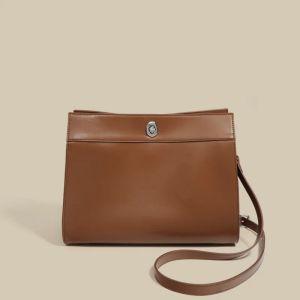 Eimer Neuankömmlinge echte Ledertasche für Frauen Marken Designer Retro weibliche Umhängetaschen Einfache Crossbody -Taschen große Kapazität