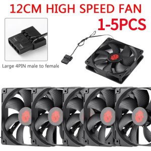 Pads 120mm Quiet Computer Fan 4 Pin High Speed Desktop Chassis Fan DC 12V 3000RPM Large Air Volume For Computer PC Case Radiator 55dB