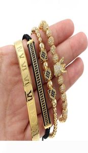 Crown Charm Bracelet Men mens Luxury Bracelets womens bangles bangle 4pcs set couple bracelet for women men Designer jewelry4674669