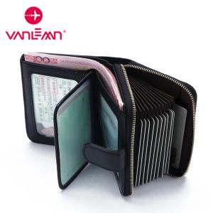 Wallets RFID Card Holder Wallet Women Men Luxury Leather Business ID Credit Card Holder Ladies Hasp Zipper Wallet Driver License Holder